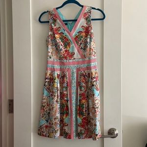 Talbots printed dress size 2 petite!